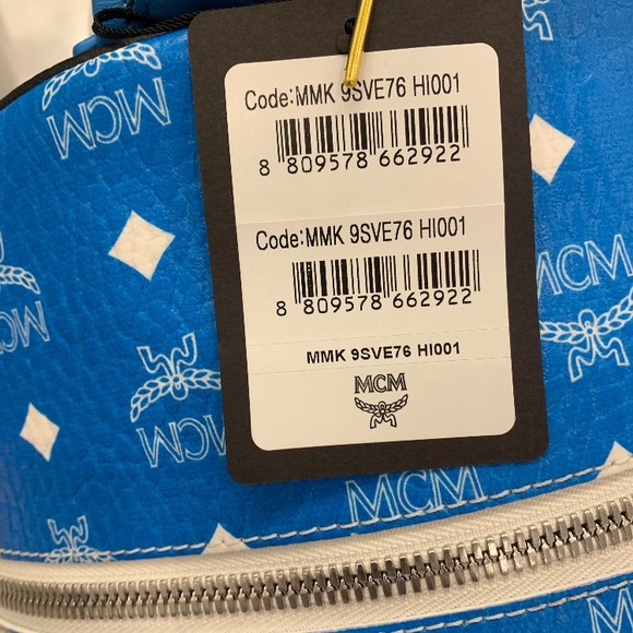 MCM Men's Stark Logo Visetos Backpack - Picture 5 of 8